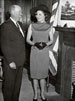 Miss America Donna Axum at the University of Arkansas in 1964, with UA president David Mullins.