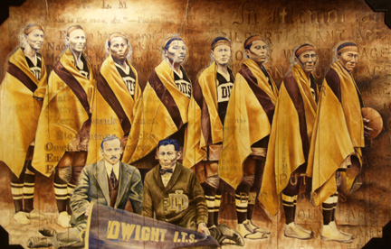 Sequoyah County Champs, 1917 (acrylic and graphite on canvas)